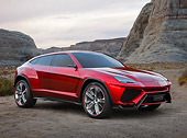 LAM 01 BK0049 01
2013 Lamborghini Urus Red 3/4 Front View On Dirt In Desert