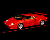 LAM 01 RK0043 01
1989 Lamborghini Countach Red 3/4 Side View On Red Line Studio