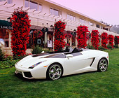 LAM 01 RK0551 02
Lamborghini Concept S White Side 3/4 View On Grass By Building