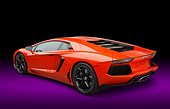 LAM 01 RK0789 01
2012 Lamborghini Aventador Tangerine 3/4 Rear View In Studio