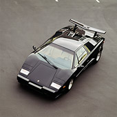 LAM 01 RK0115 17
Lamborghini Countach Black Overhead 3/4 Front On Pavement