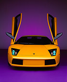 LAM 01 RK0450 05
2002 Lamborghini Murcielago Yellow Head On View Purple Floor Studio