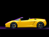 LAM 01 RK0553 01
2007 Lamborghini Gallardo Roadster Yellow Profile Shot Studio