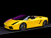 LAM 01 RK0554 01
2007 Lamborghini Gallardo Roadster Yellow 3/4 Side View Studio