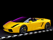 LAM 01 RK0555 01
2007 Lamborghini Gallardo Roadster Yellow 3/4 Side View Studio