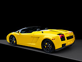 LAM 01 RK0558 01
2007 Lamborghini Gallardo Roadster Yellow 3/4 Rear View Studio
