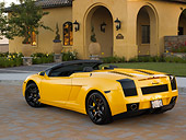 LAM 01 RK0569 01
2007 Lamborghini Gallardo Roadster Yellow 3/4 Rear View On Pavement