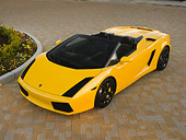 LAM 01 RK0570 01
2007 Lamborghini Gallardo Roadster Yellow 3/4 Front Overhead View On Pavement