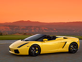 LAM 01 RK0574 01
2007 Lamborghini Gallardo Roadster Yellow 3/4 Side View On Pavement