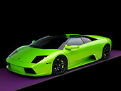 LAM 01 RK0581 01
2006 Lamborghini Murcielago Roadster Lime Green 3/4 Side View Studio