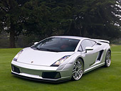 LAM 01 RK0616 01
2006 Lamborghini Gallardo IMSA GTV Silver 3/4 Front View On Grass By Trees