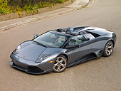LAM 01 RK0664 01
2008 Lamborghini Murcielago LP640 Roadster Gray 3/4 Front View On Pavement