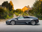 LAM 01 RK0666 01
2008 Lamborghini Murcielago LP640 Roadster Gray Profile View On Pavement