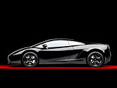 LAM 01 RK0667 01
2007 Lamborghini Gallardo Nera Black Profile View Studio