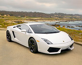 LAM 01 RK0683 01
2008 Lamborghini Gallardo LP560-4 White 3/4 Front View By Ocean