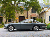 LAM 01 RK0693 01
1966 First Lamorghini 400GT 2+2 Touring Berlinetta Grigio Saint-Vincent (Dark Gray) Profile View On Driveway By House