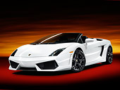 LAM 01 RK0701 01
2009 Lamborghini Gallardo Spyder LP560-4 White 3/4 Front View Studio