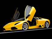 LAM 01 RK0724 01
2008 Lamborghini Murcielago LP640 Yellow 3/4 Front View Studio
