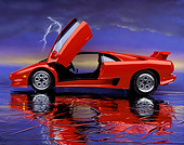 LAM 02 RK0002 05
1994 Lamborghini Diablo Red Profile On Mylar Floor Lightning Studio