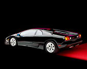 LAM 02 RK0014 01
1994 Lamborghini Diablo Black 3/4 Rear View On Red Floor Studio