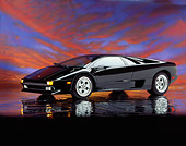 LAM 02 RK0016 07
1994 Lamborghini Diablo Black Side 3/4 View On Mylar Floor Sunset Studio