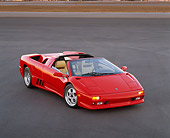 LAM 02 RK0032 15
1996 Lamborghini Diablo Roadster Red 3/4 Front View On Pavement