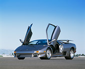 LAM 02 RK0064 02
1995 Lamborghini Diablo VT Silver Low 3/4 Front View On Pavement