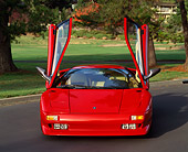 LAM 02 RK0071 06
1991 Lamborghini Diablo Red Head On View On Pavement Doors Open