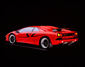 LAM 02 RK0089 01
1998 Lamborghini Diablo SV Red 3/4 Rear View On Gray Line Studio