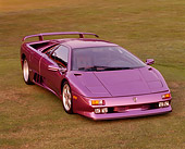 LAM 04 RK0019 01
1994 Lamborghini Diablo VT 30th Anniversary Purple 3/4 Front View On Grass