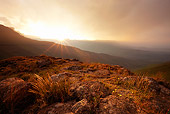 LAN 01 MH0090 01
Sun Setting Over Mountains In Royal Natal National Park, South Africa