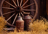LAN 05 RK0013 05
Old Wagon Wheel And Cans Against Barn
Oregon