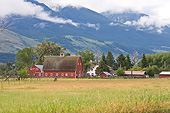 LAN 07 DS0004 01
Barn With Misty Mountains In Background At DePuy Spring Creek In Paradise Valley, Montana