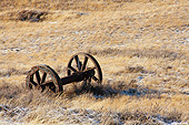 LAN 07 DS0017 01
Old Wagon Wheel Laying In Snow Covered Prairie In Montana