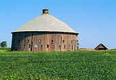 LAN 07 FA0002 01
Old Round Gray Barn In Field