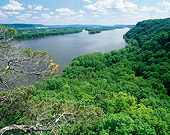 LAN 07 GR0066 01
View Of Mississippi River From Hanging Rock Overlook At Effigy Mounds National Monument, Iowa