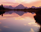 LAN 07 GR0071 01
Mount Moran Reflected In Oxbow Bend Of Snake River At Sunset In Grand Teton National Park, Wyoming
