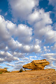 LAN 07 KH0001 01
Eroded Sandstone Rock And Sky With Cumulus Clouds In Arizona Desert