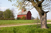 LAN 07 LS0007 01
Red Corn Crib In Mid-May Genoa, Illinois