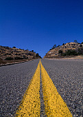 LAN 07 RK0151 03
Vertical Yellow Road Line Blue Sky