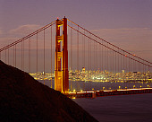 LAN 07 RK0155 08
San Francisco Golden Gate Bridge At Dusk City Lights