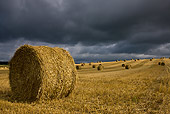 LAN 08 KH0039 01
Stubble And Straw Bales Under Stormy Sky At End Of Summer