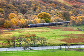 LAN 08 MH0012 01
The Royal Scotsman Train Traveling Down River In Scottish Countryside