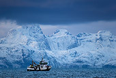 LAN 08 KH0002 01
Fishing Boat In Ocean By Snowy Mountains Norway