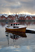 LAN 08 KH0003 01
Boat Tied Up At Dock By Town Norway