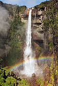LAN 09 MH0004 01
Aerial View Of Waterfall Cascading Over Side Of Sandstone With Rainbow