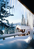 LAN 09 RC0001 01
Snow And Icicles Hanging Off Roof Of House In Mountains
