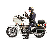 LAW 01 RK0018 01
Policeman On Motorcycle With Scanner