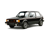 AUT 24 RK0159 02
1984 Volkswagen GTI Black Low 3/4 Side View Studio