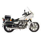 MOT 01 RK0092 08
1992 Kawasaki Police KZ1000 Police Motorcycle Profile View On White Seamless Studio